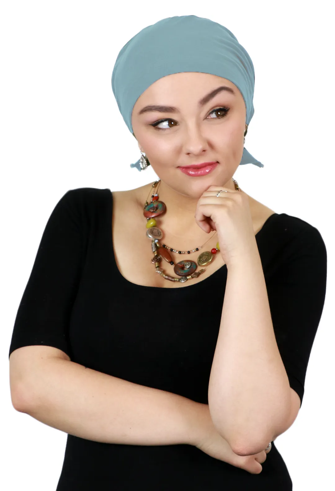 Celeste Cotton Pre Tied Headscarf Chemo Headwear 50  UPF