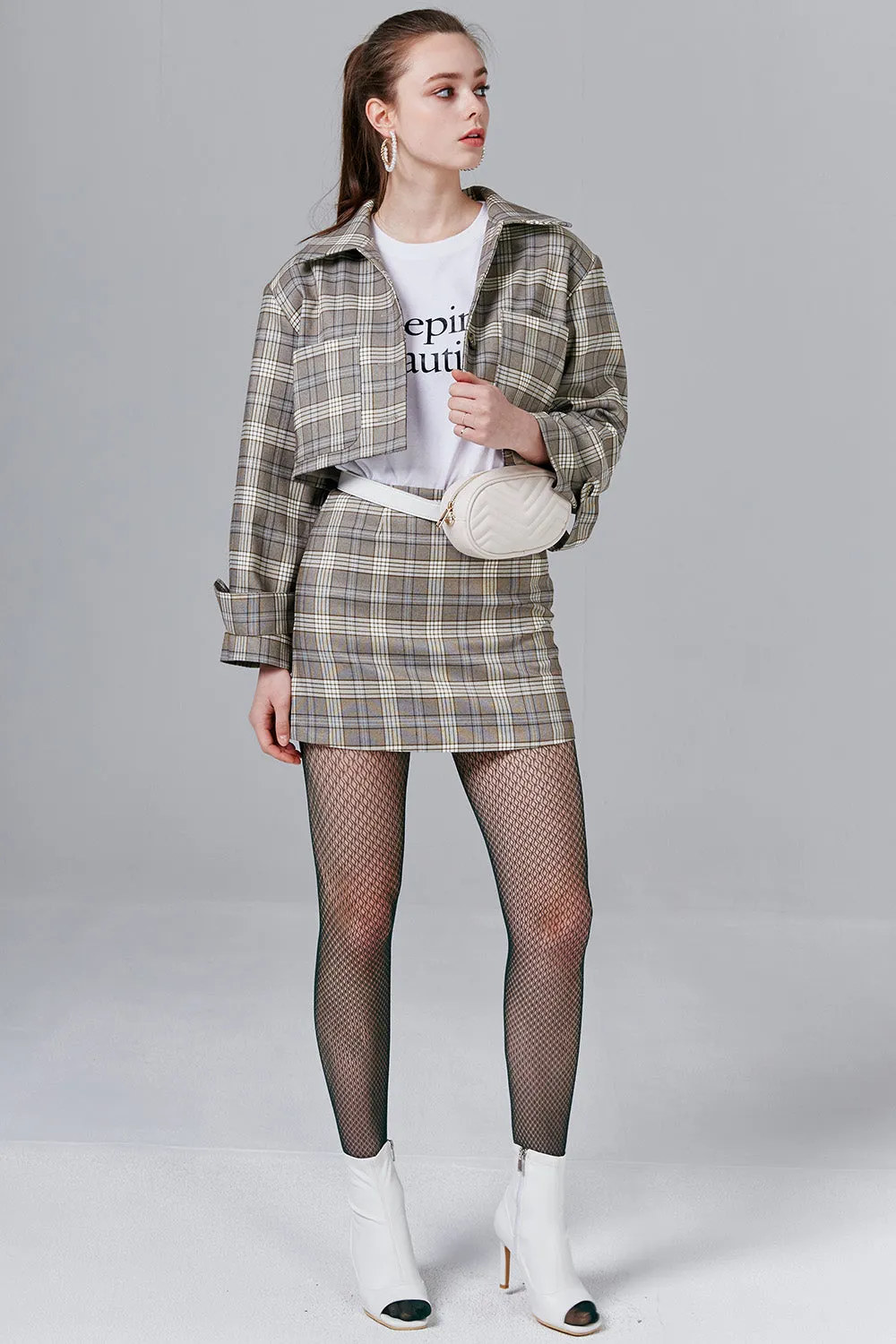 Charlie Cropped Plaid Jacket