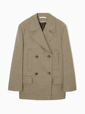 Checked double-breasted blazer