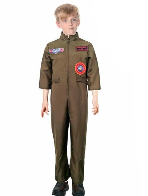 Children Fighter Pilot Top Gun Costume