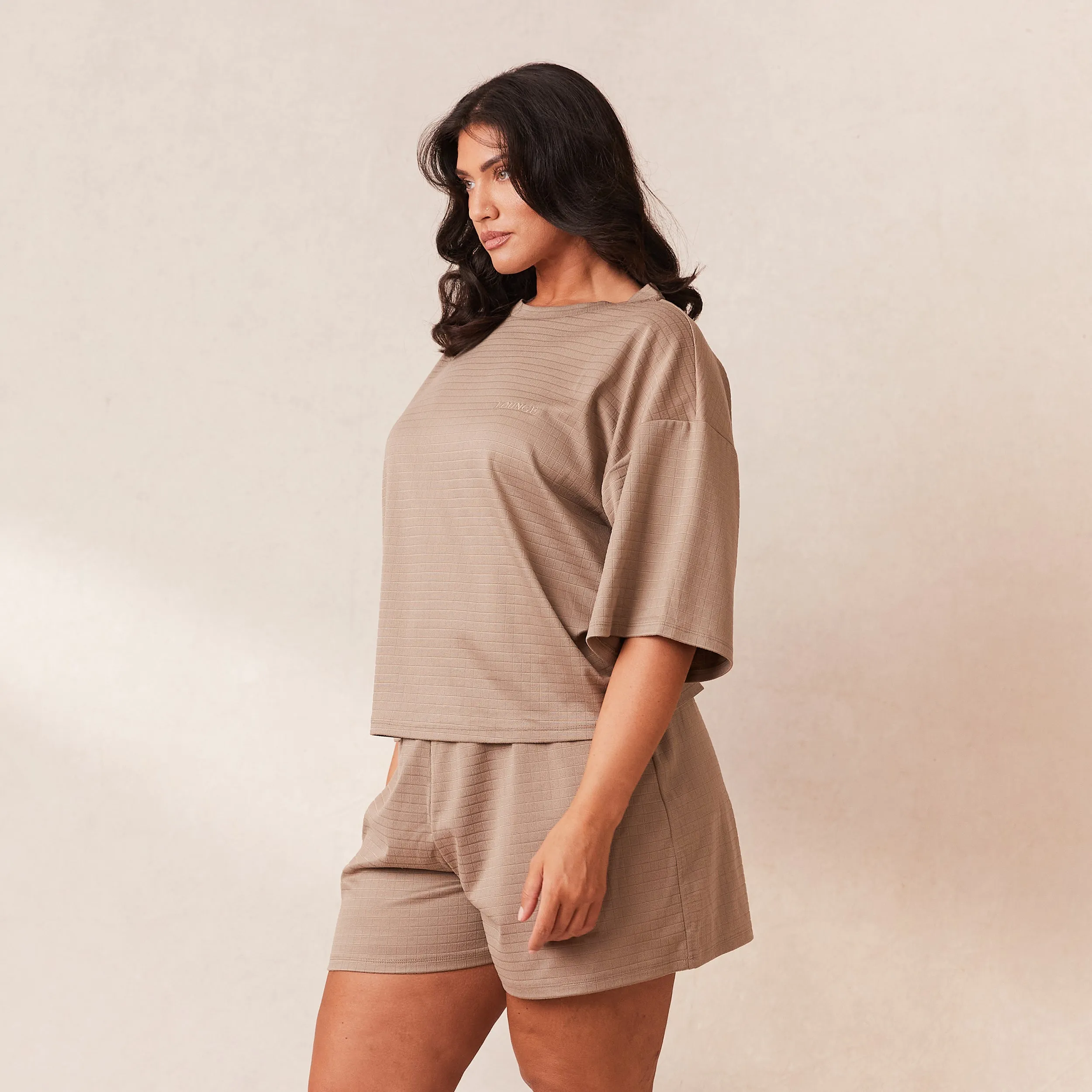 Classic Fleece Oversized Pyjama Tee - Fawn