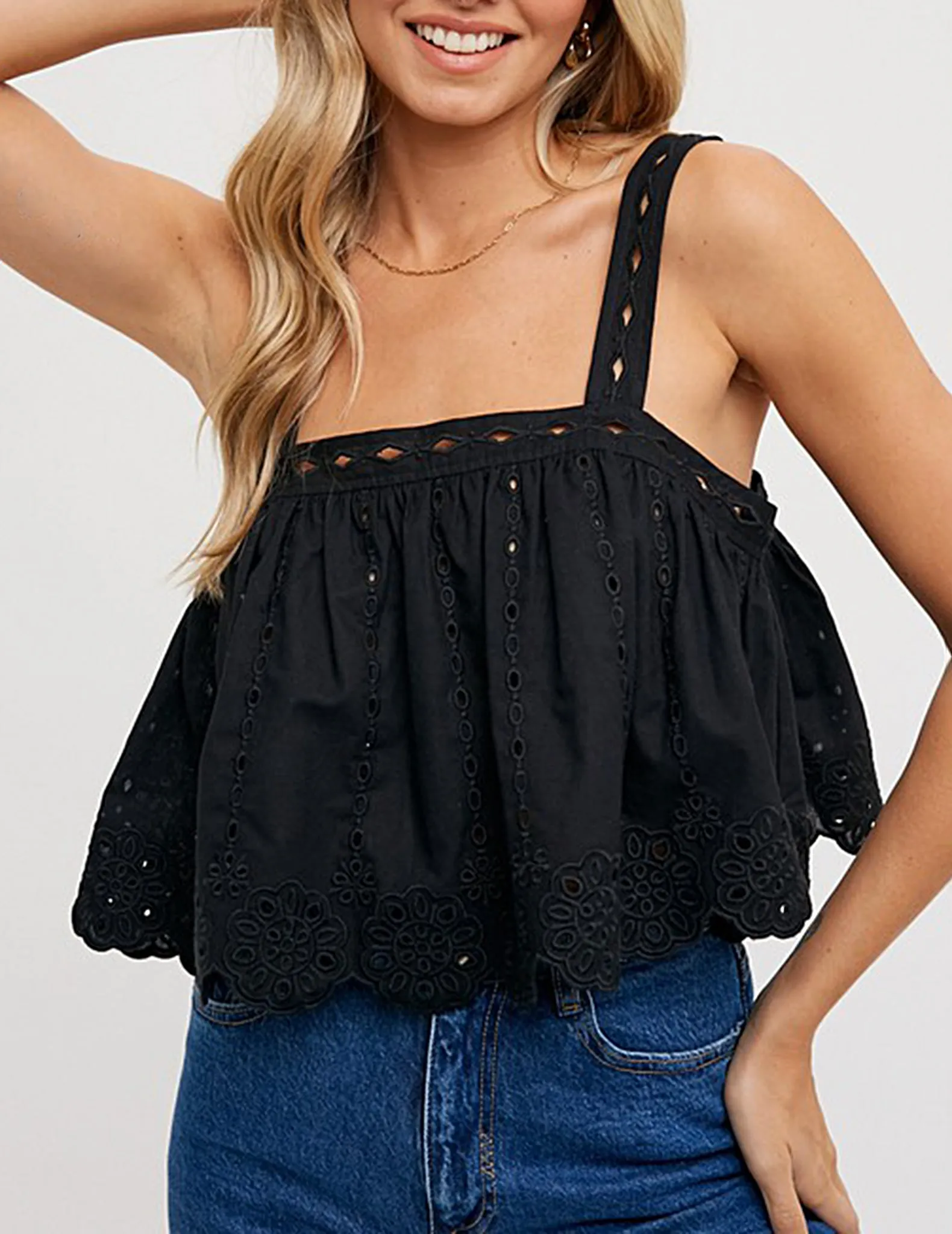 Colette Cotton Eyelet Camisole