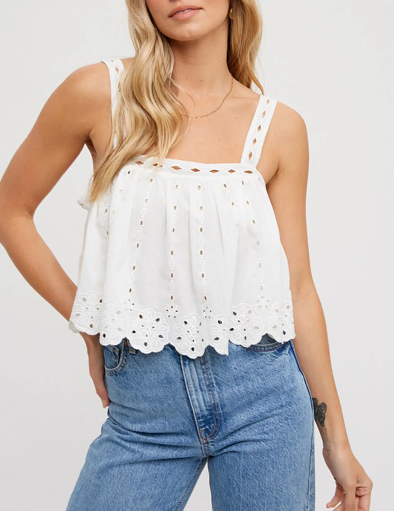 Colette Cotton Eyelet Camisole