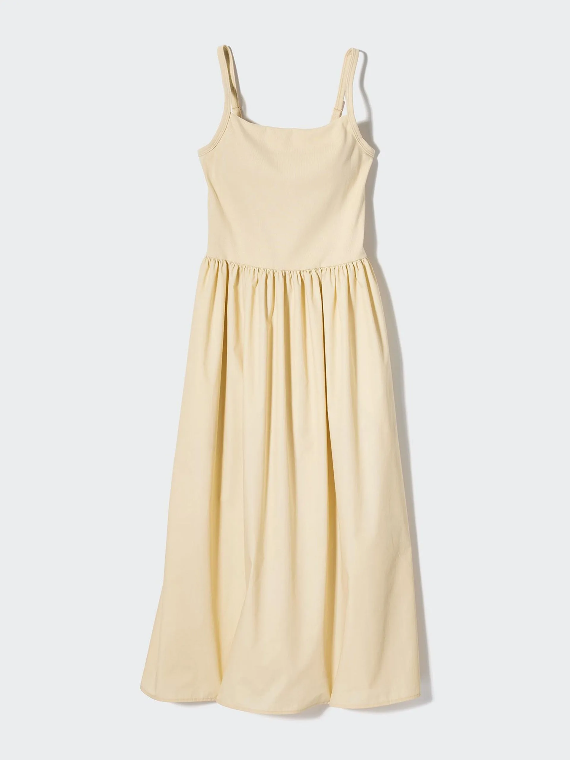 Combination camisole bra dress in cream