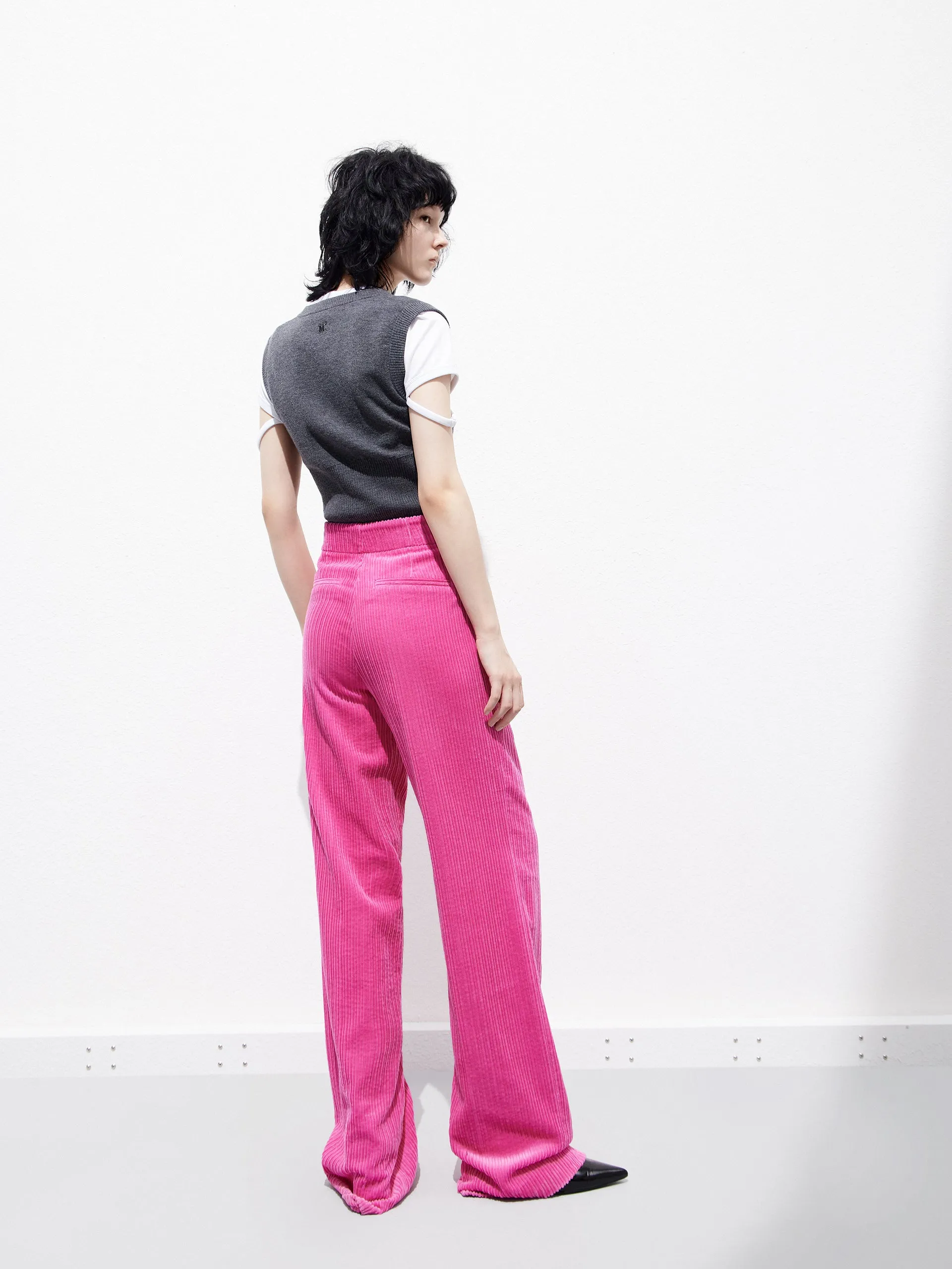 Corduroy Straight Trousers