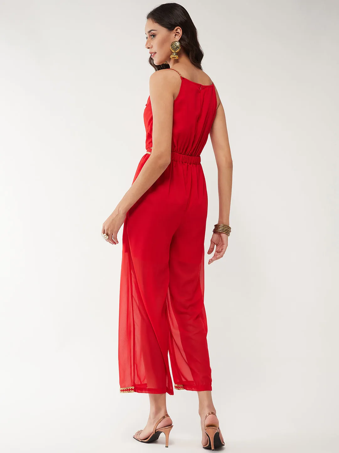 Cowl Neckline Jumpsuit