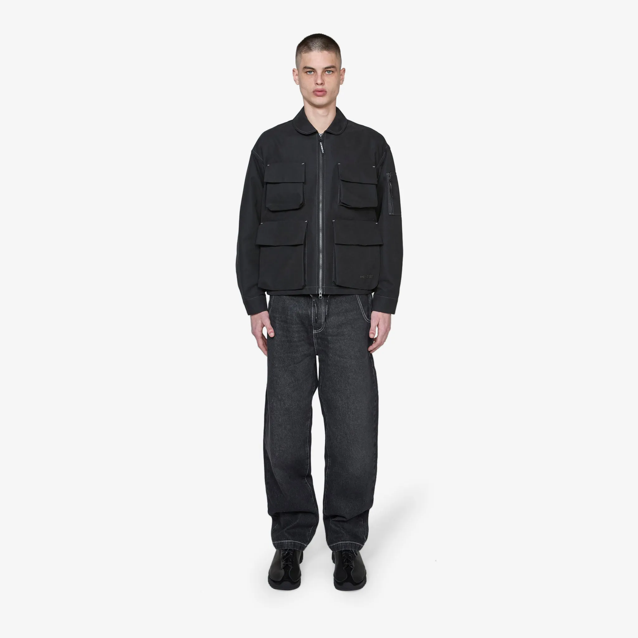 C/PE Twill Field Jacket Black