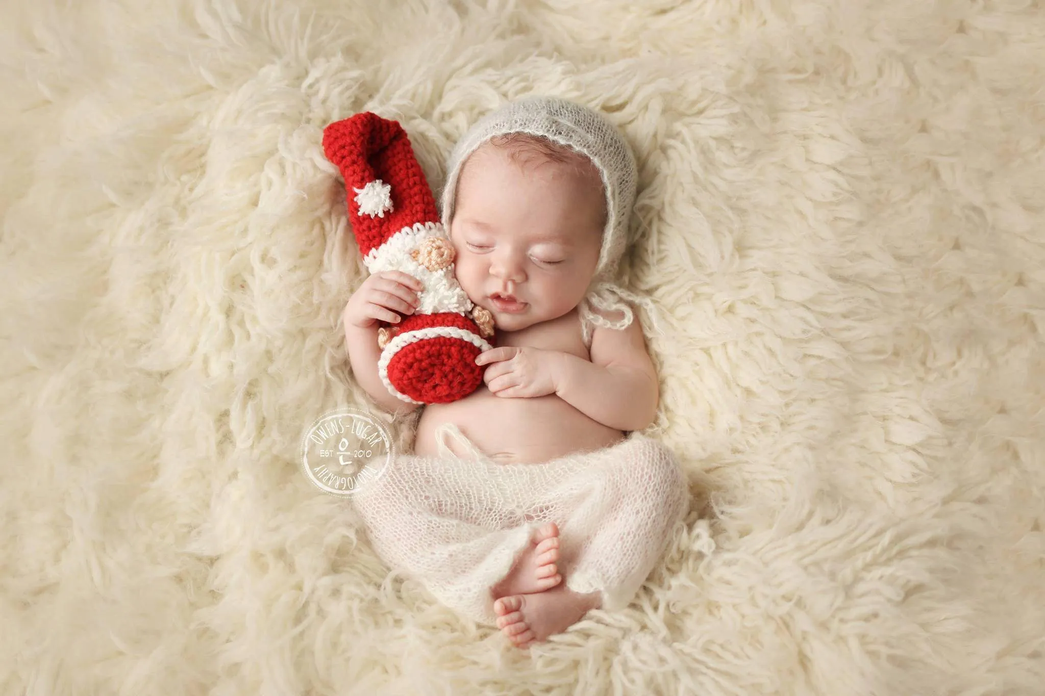 Cream Mohair Newborn Pants and Hat Set