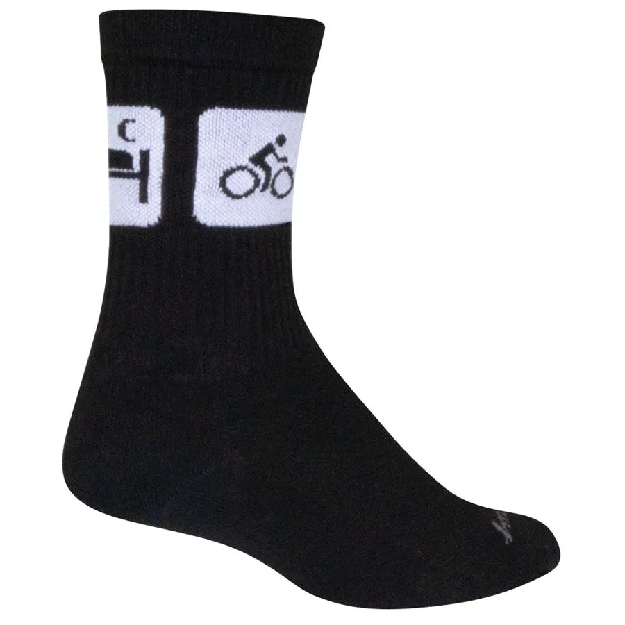 Crew Repeats Bike Socks - Black