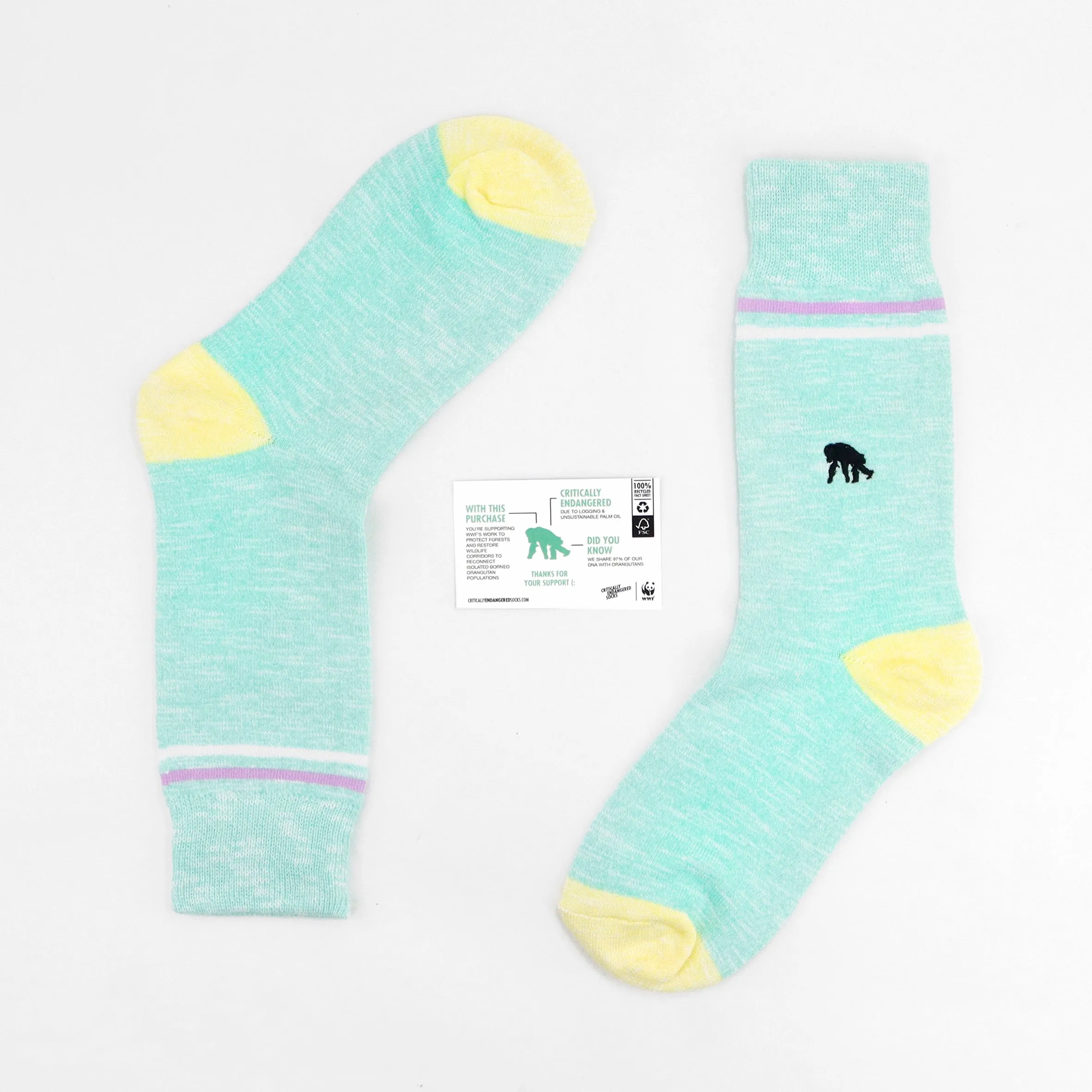 Critically Endangered Adult Speckled Socks - Orangutan