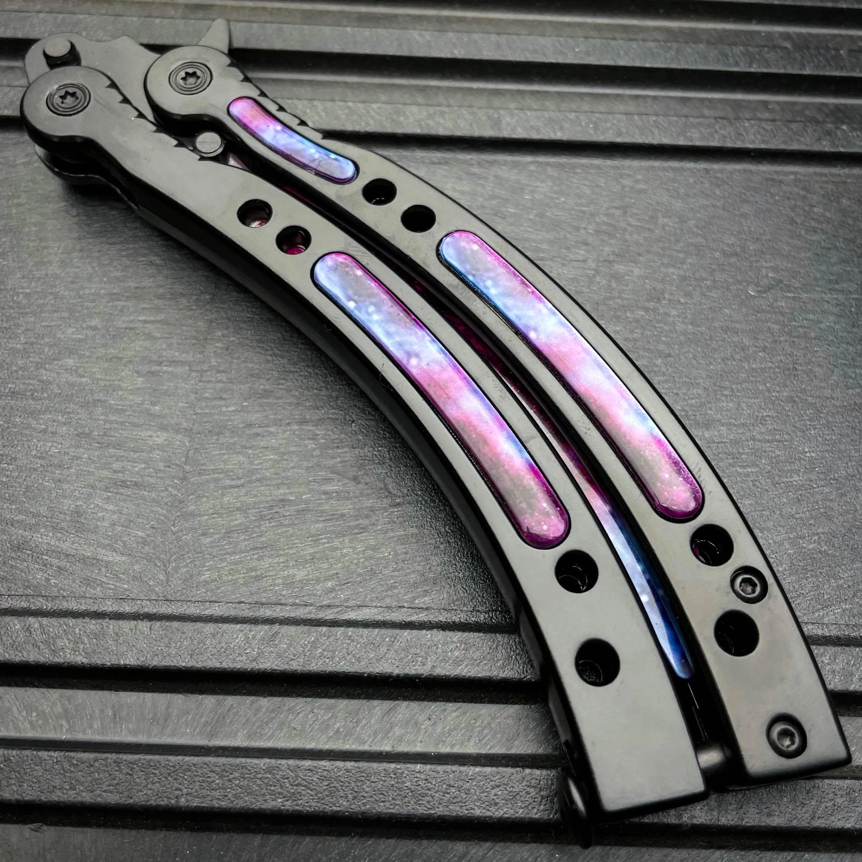 CSGO Butterfly Trainer Balisong - Black Galaxy