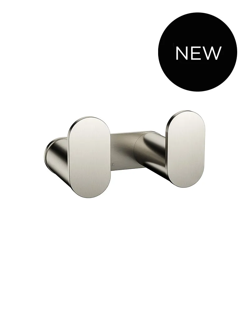 Curvaé Double Robe Hook - PVD Brushed Nickel