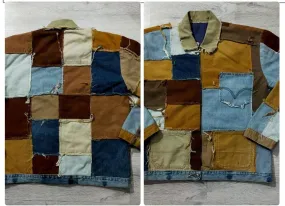 Custom handpick Americamden, Reworked Frayed Edge Levis Men Patch Work Jackets - 20 Pcs