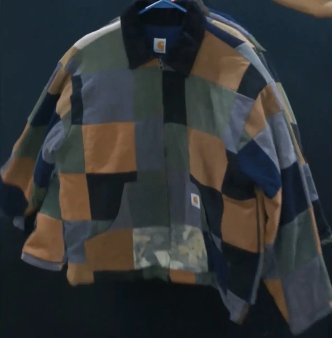 Custom handpick Remake Carhartt patchwork jacket (Sage)