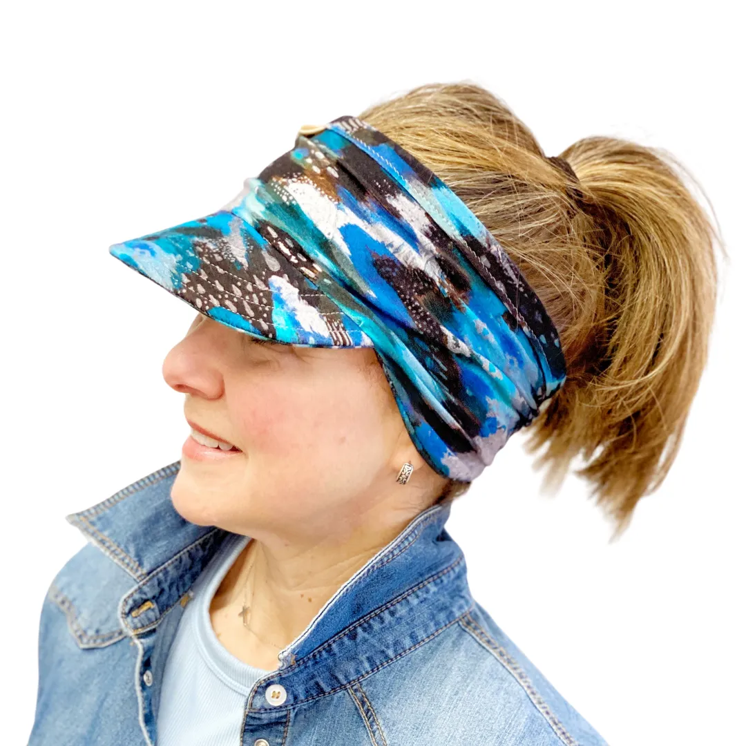 Cute Stretch Knit Visor for Women, Comfortable Visor for Women, Golf Visor for Ladies