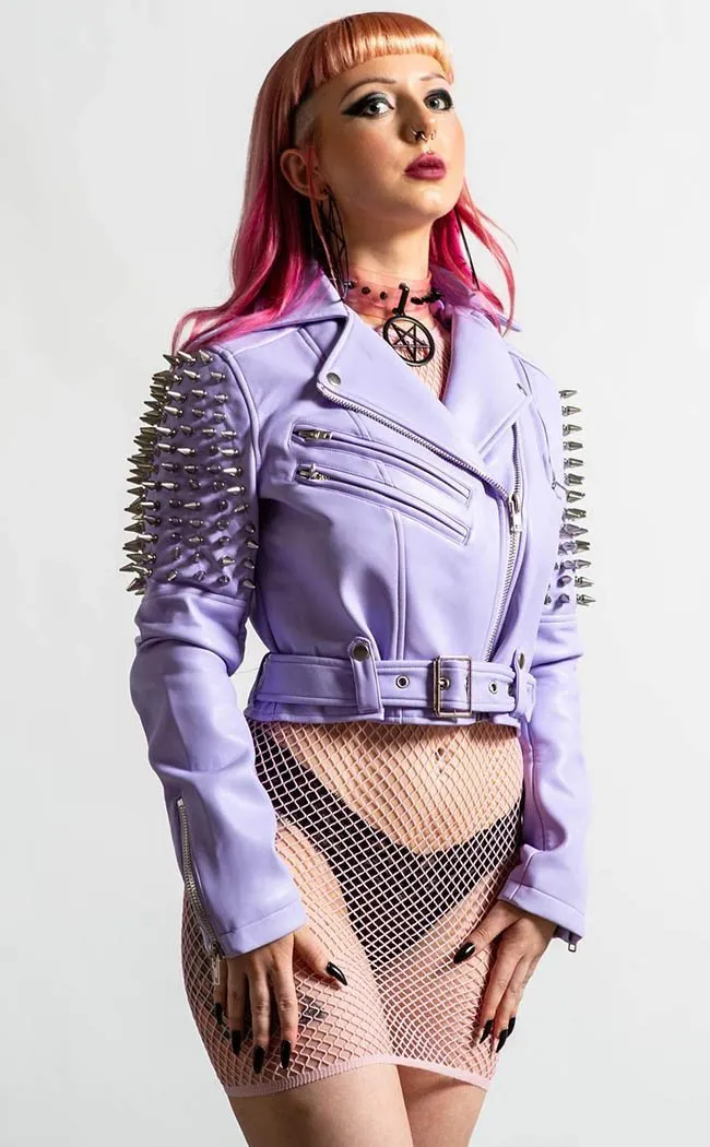 Disharmony Biker Jacket | Lilac