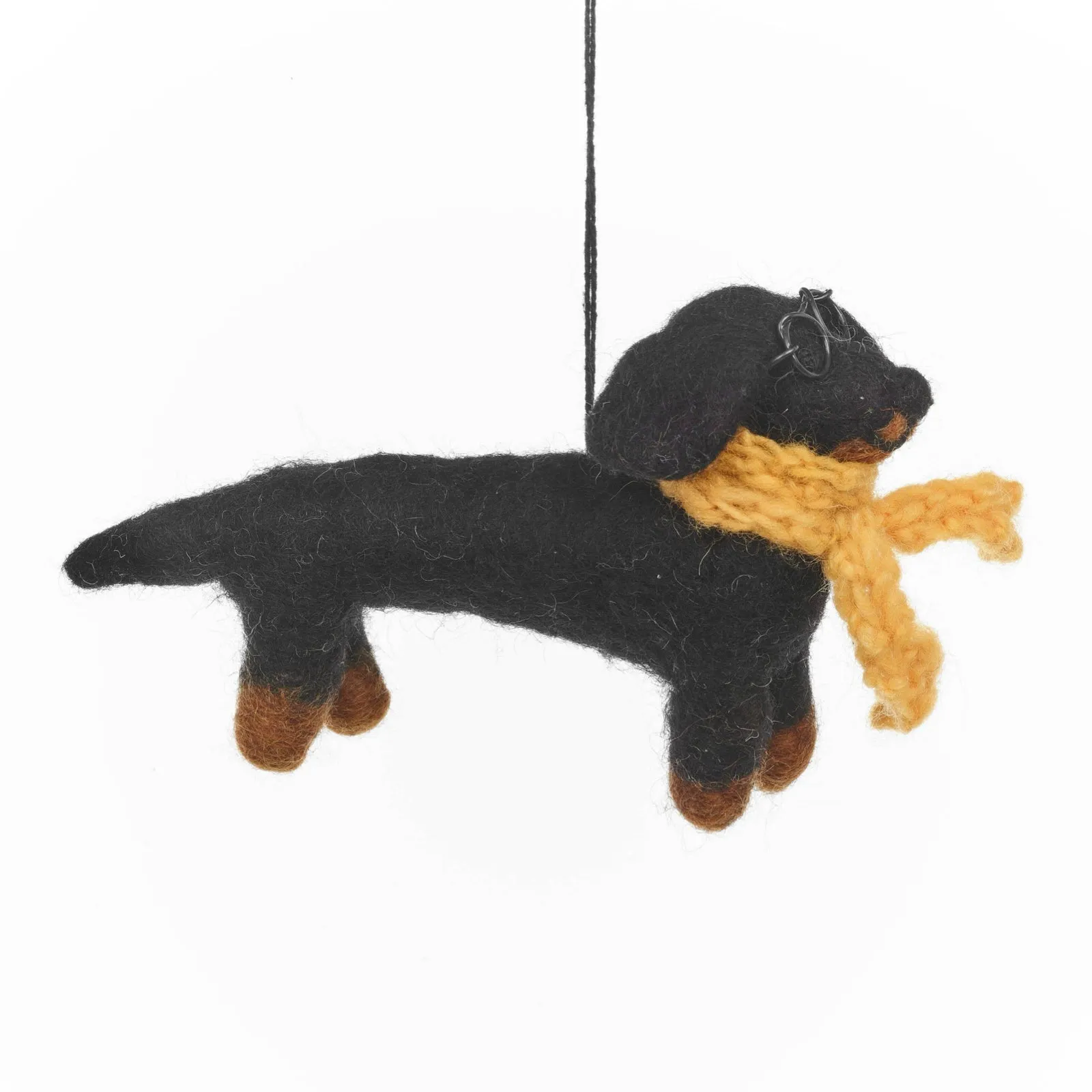 Douglas the Dachshund Felt Ornament 5"