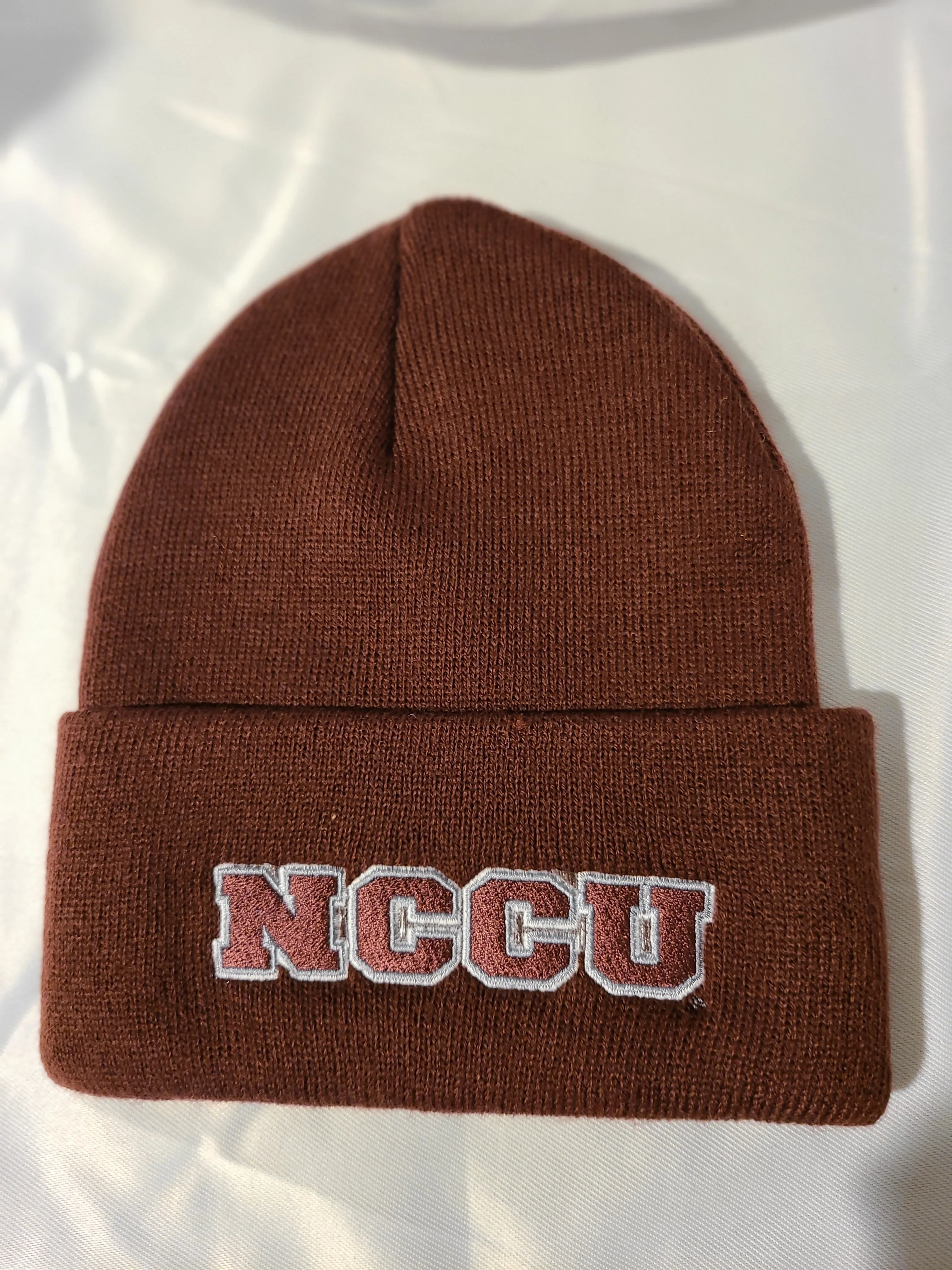 Embroidered NCCU Stripe Beanie