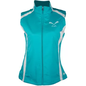 EST 1867 Womens Full Zip Vest Jacket Turquoise