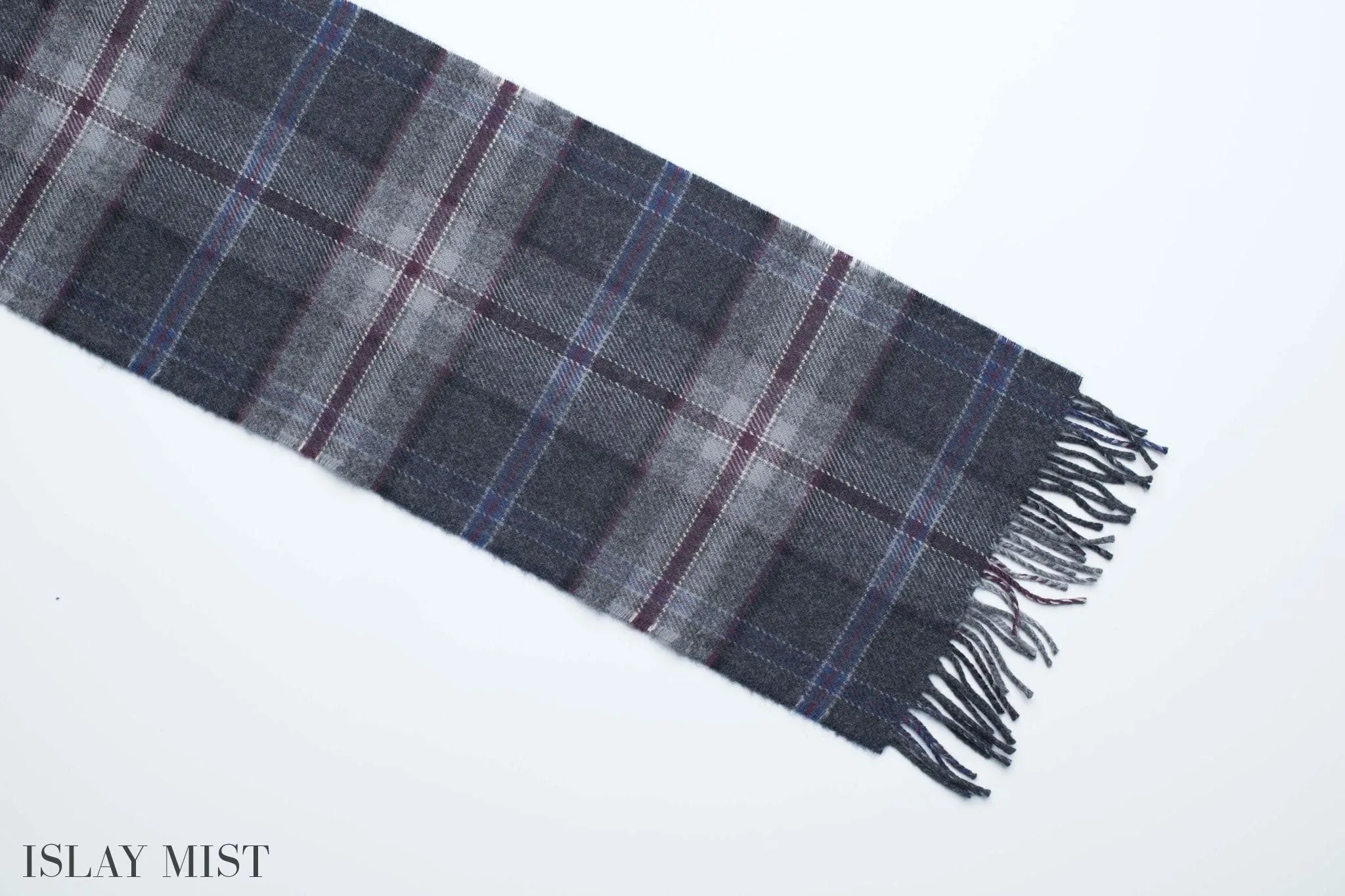 Exclusive Mist Range Lambswool Tartan Scarf