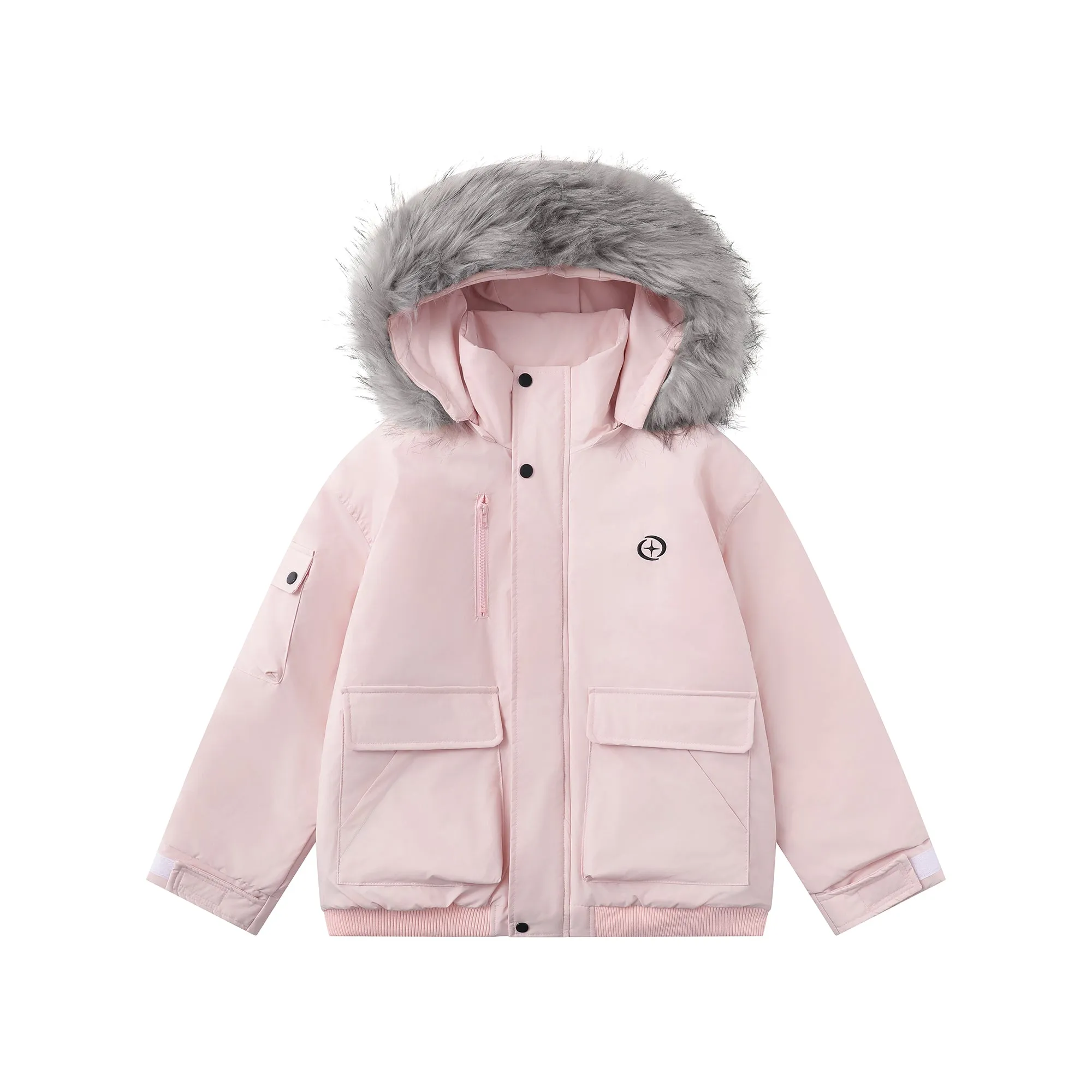 Faire Echo Pink Fur Collar Winter Coat