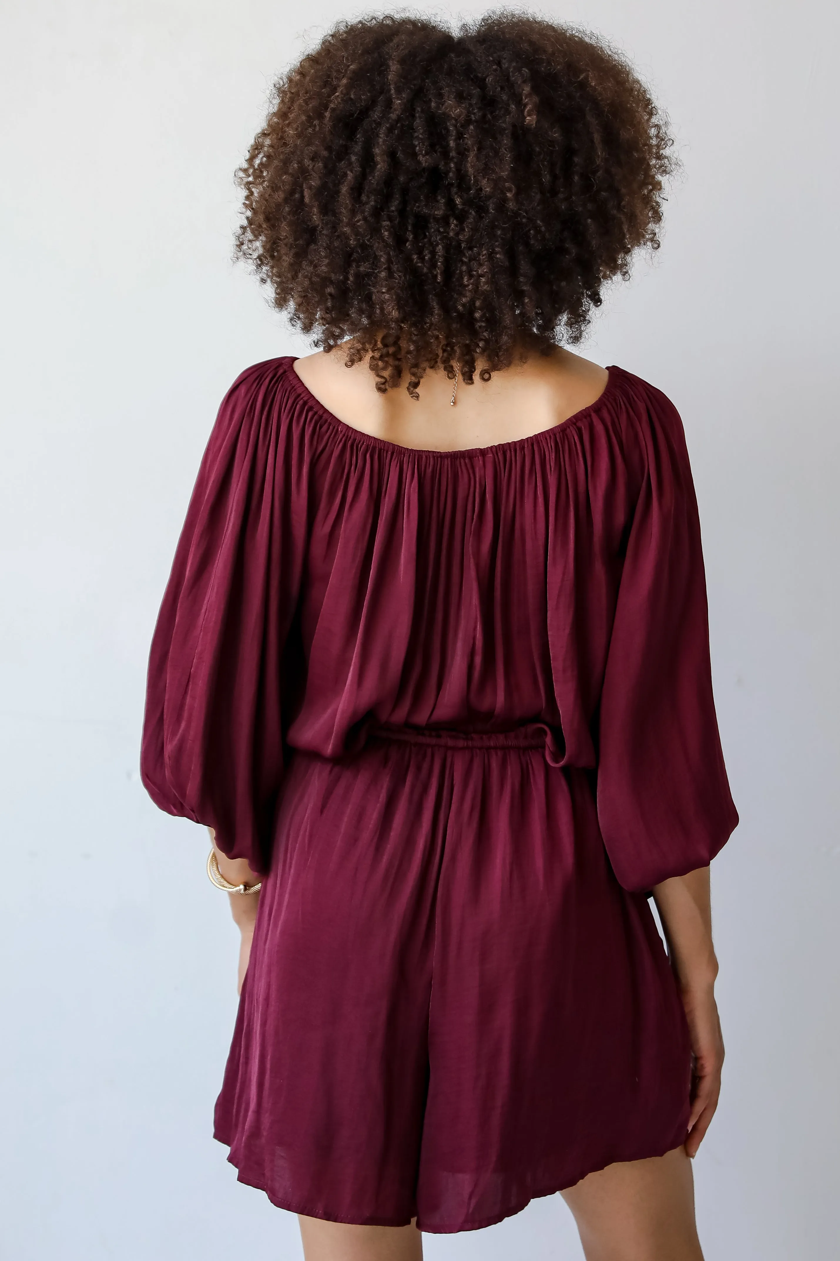 FINAL SALE - Marvelous Darling Burgundy Romper