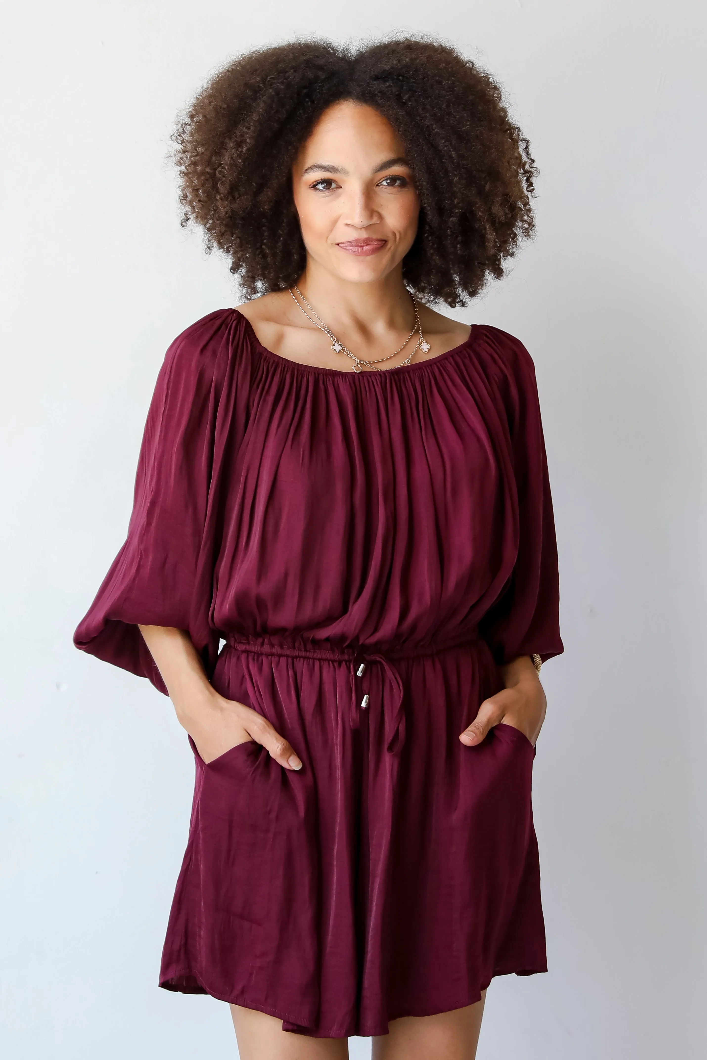 FINAL SALE - Marvelous Darling Burgundy Romper