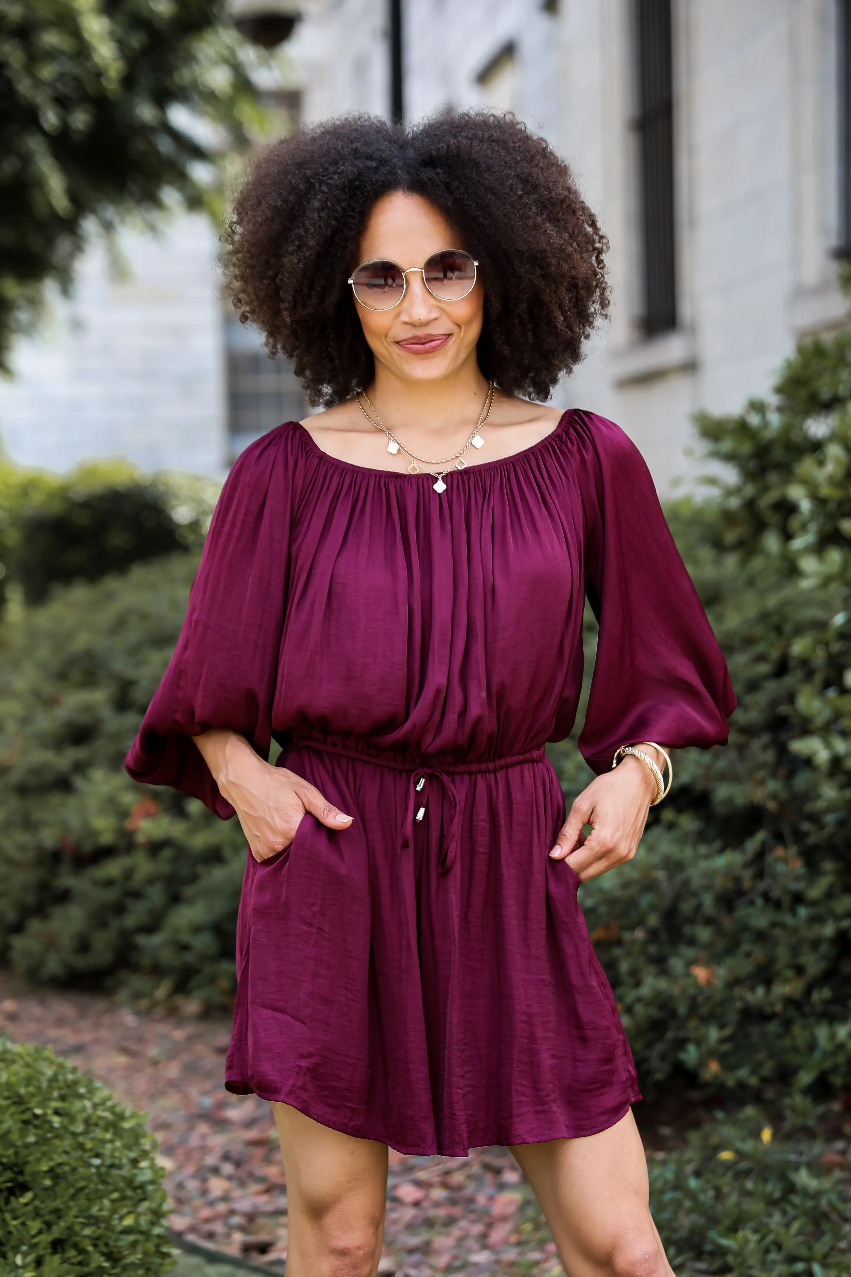 FINAL SALE - Marvelous Darling Burgundy Romper