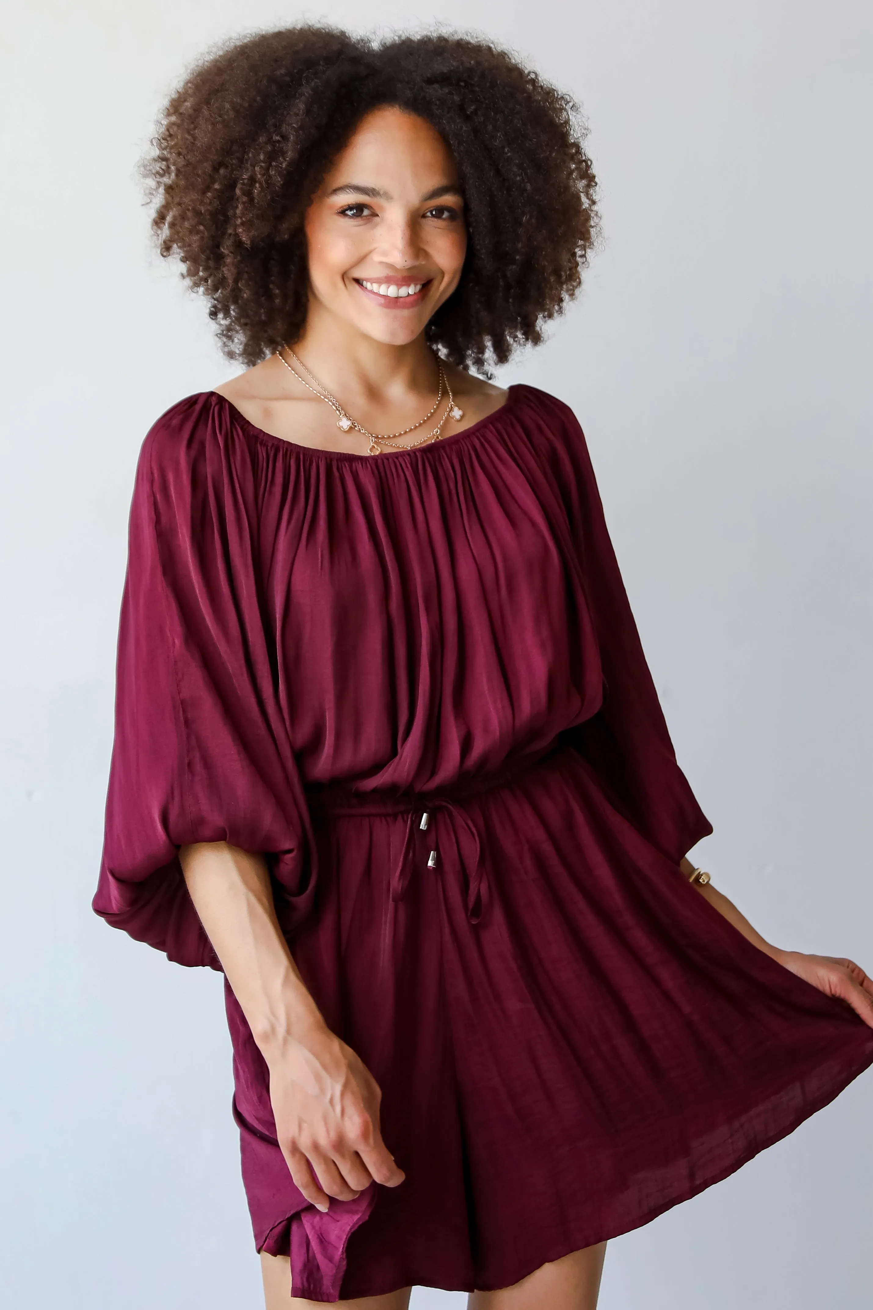 FINAL SALE - Marvelous Darling Burgundy Romper