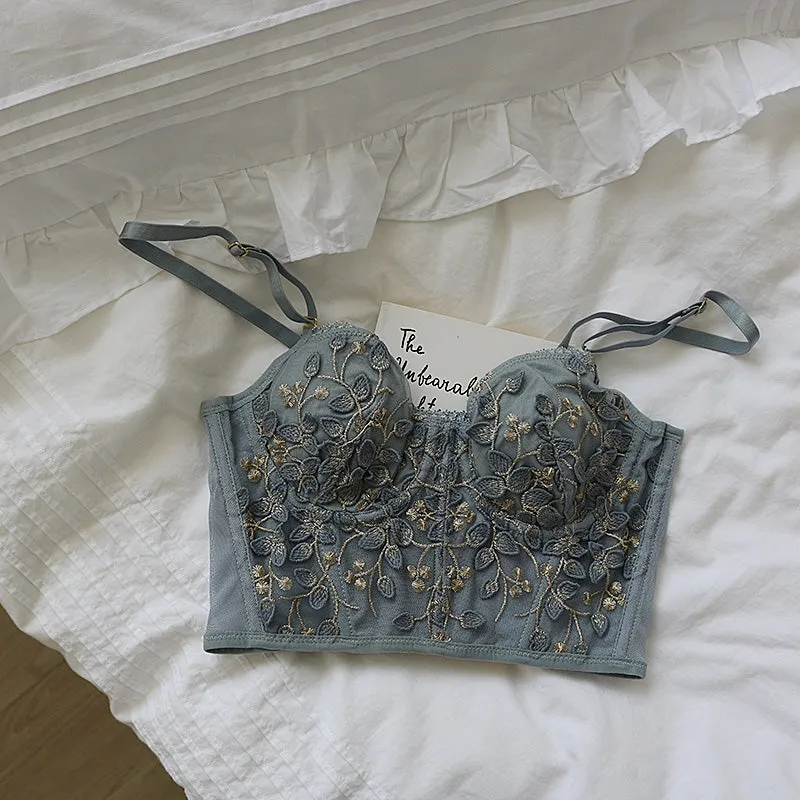 Floral Embroidered Bustier