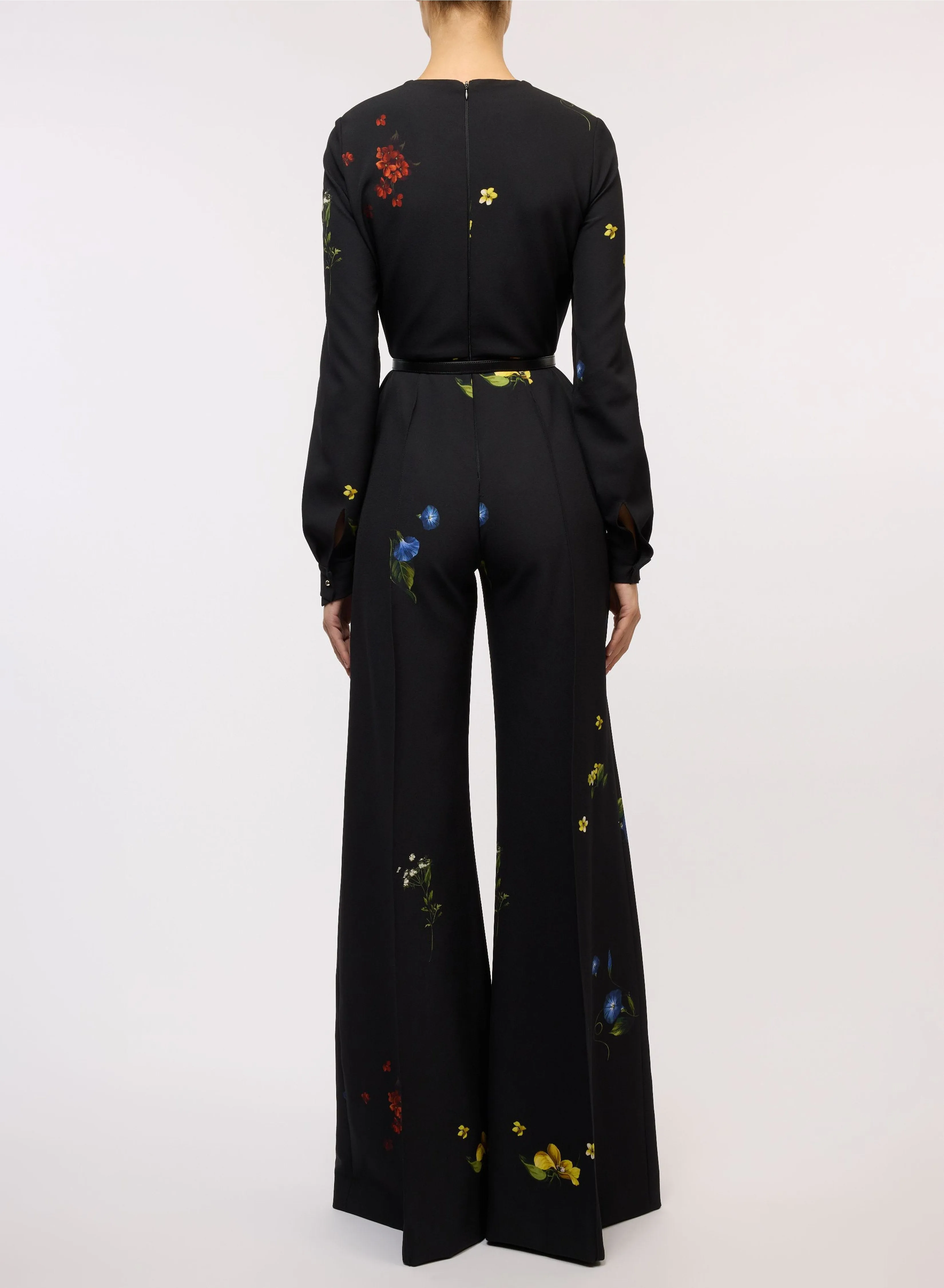 Flower Print Flared Jumpsuit