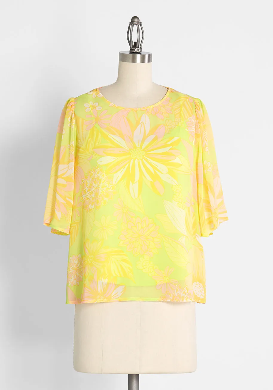 Fluttering Outta Sight Blouse