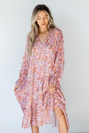 Follow Your Heart Floral Midi Dress