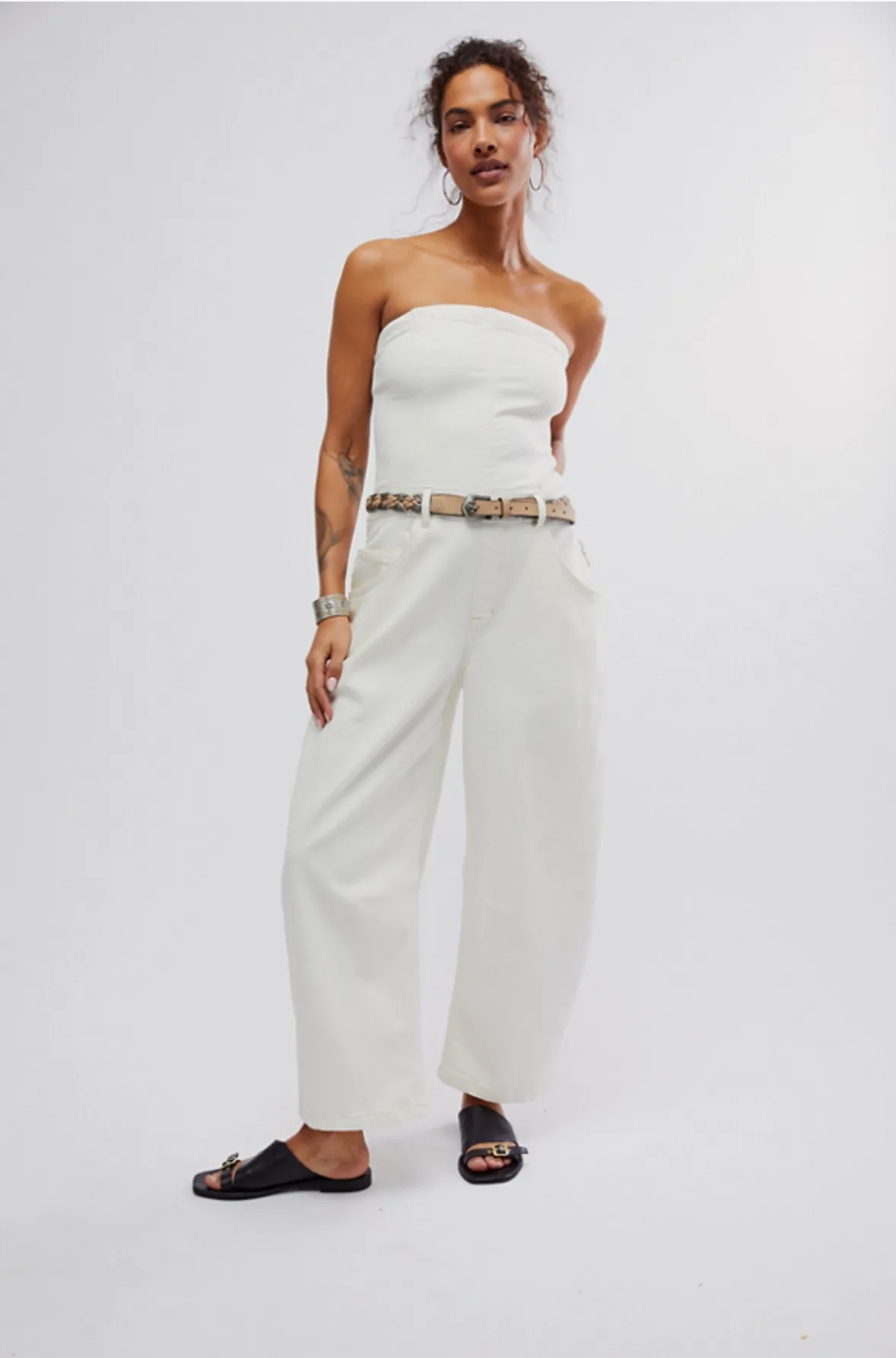 Free People Je Suis Pret Barrel Jumpsuit