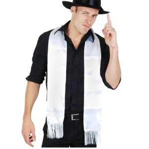 Gangster Scarf - White Fringe