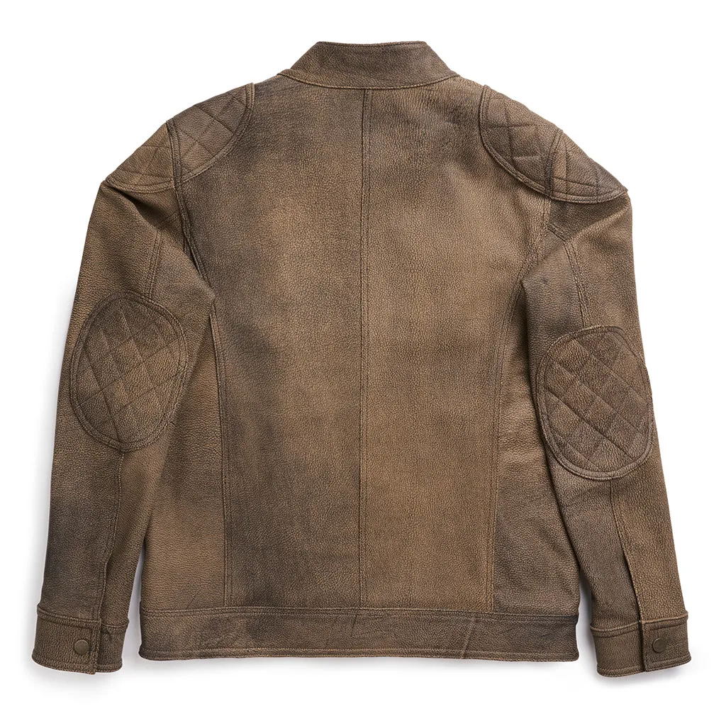 GANNETT PEAK MOTO LEATHER JACKET - CAMEL