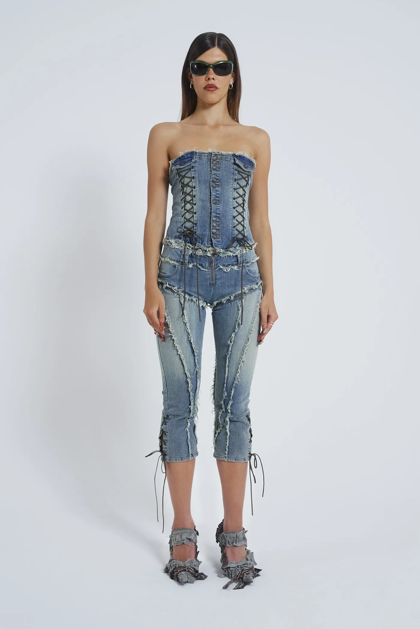 Get Riding 5 in 1 Detachable Denim Jumpsuit