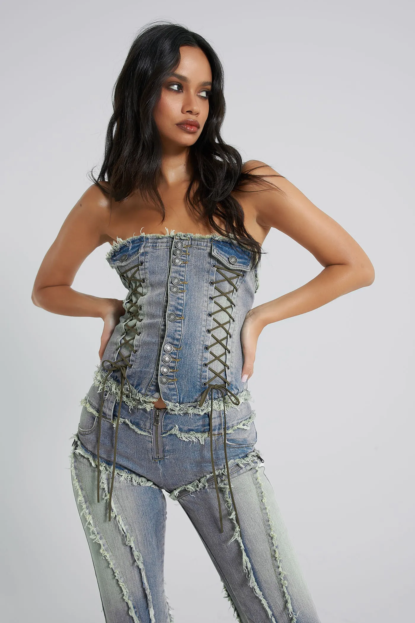 Get Riding 5 in 1 Detachable Denim Jumpsuit