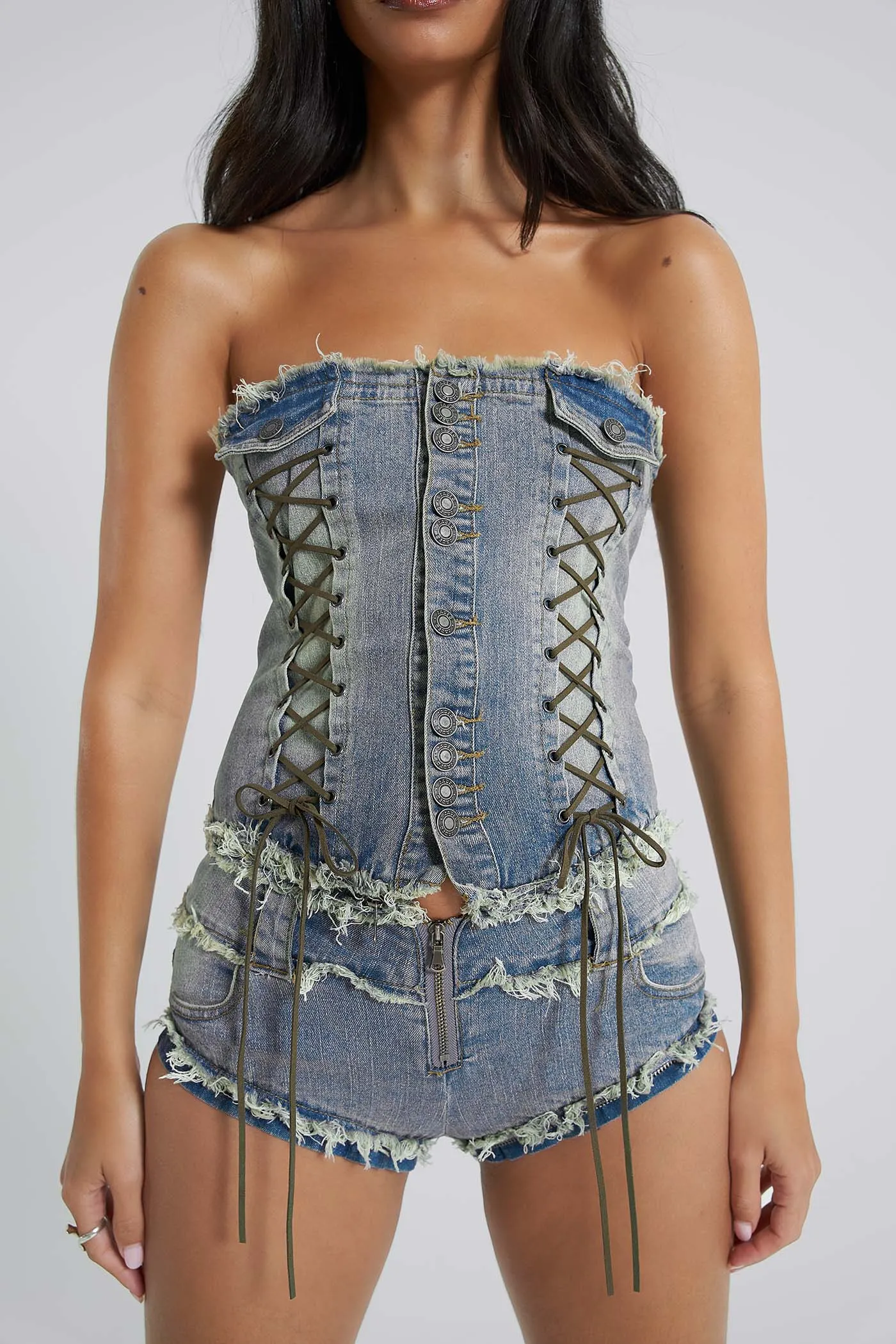 Get Riding 5 in 1 Detachable Denim Jumpsuit