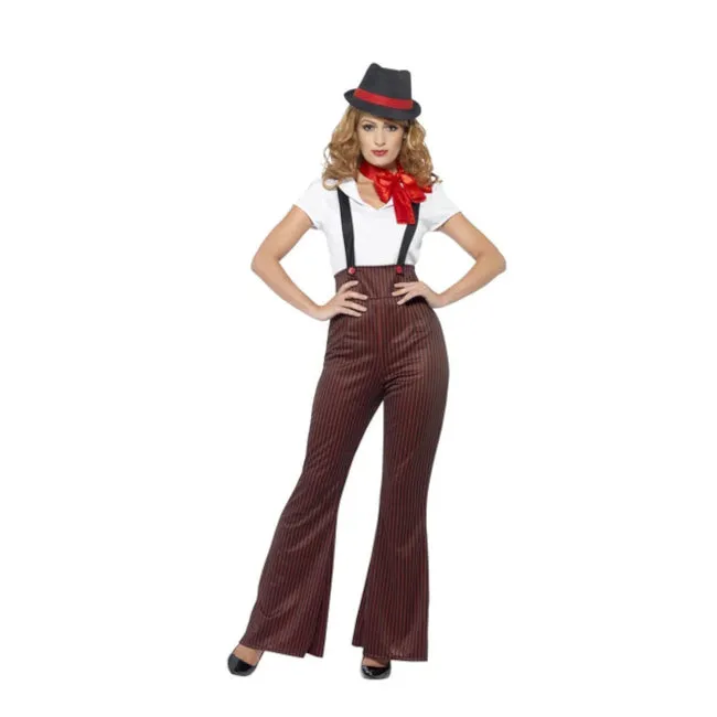 Glam Gangster Costume, Black & Red