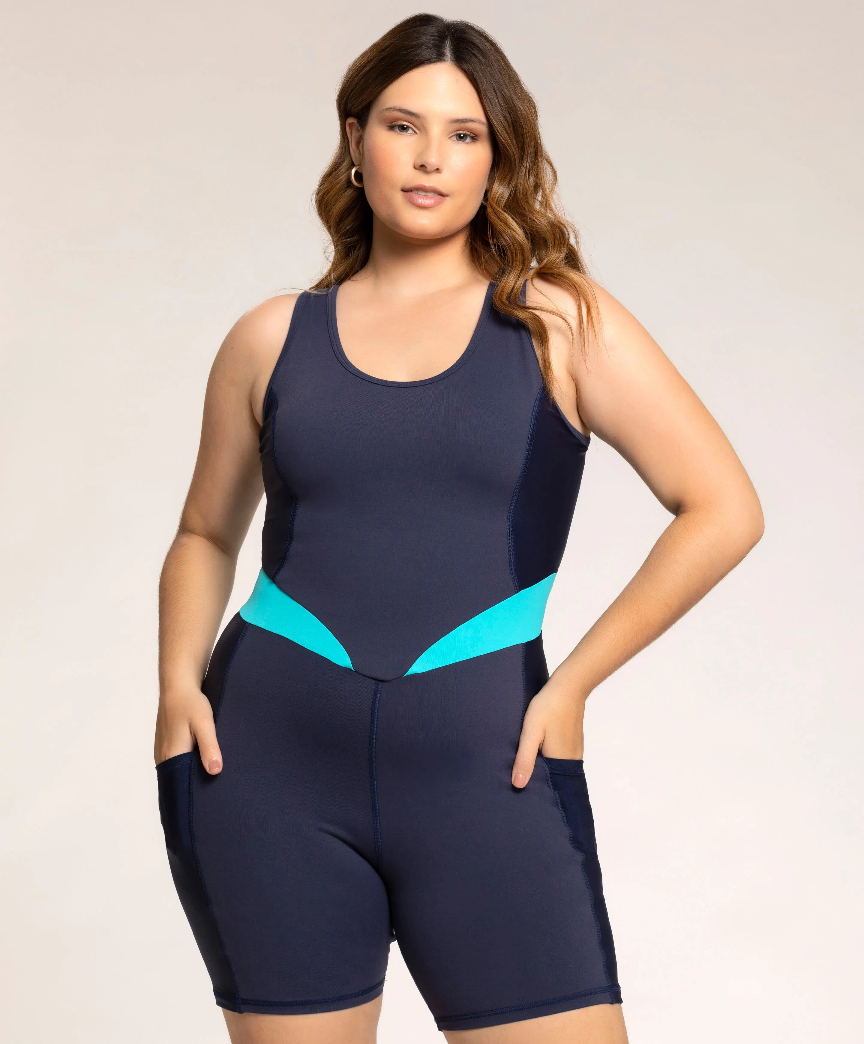 Glow Aqua Jumpsuit RioHug™ Dark Blue