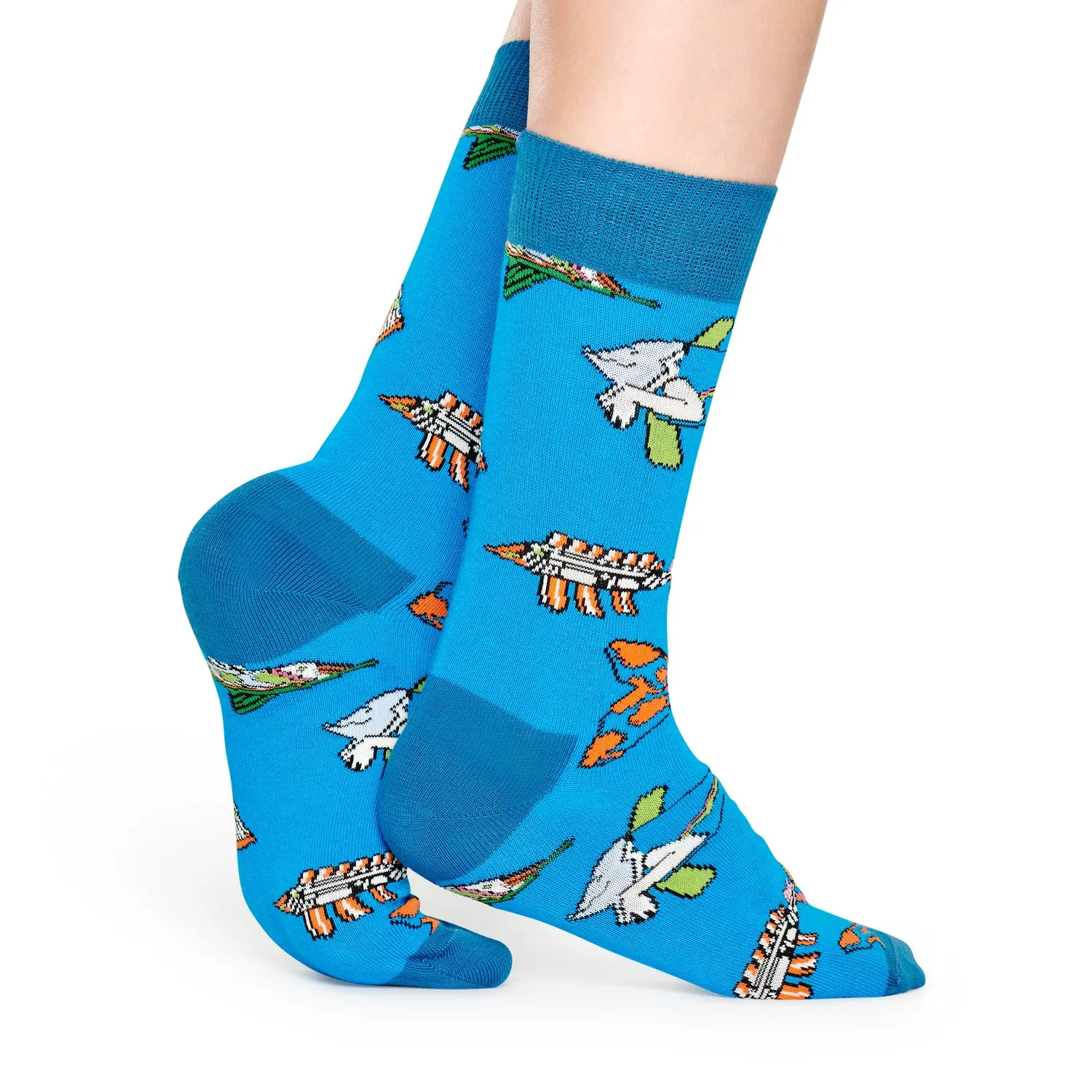 Happy Socks x The Beatles Women's Crew Socks - Fish & Whales (50th Anniversary)