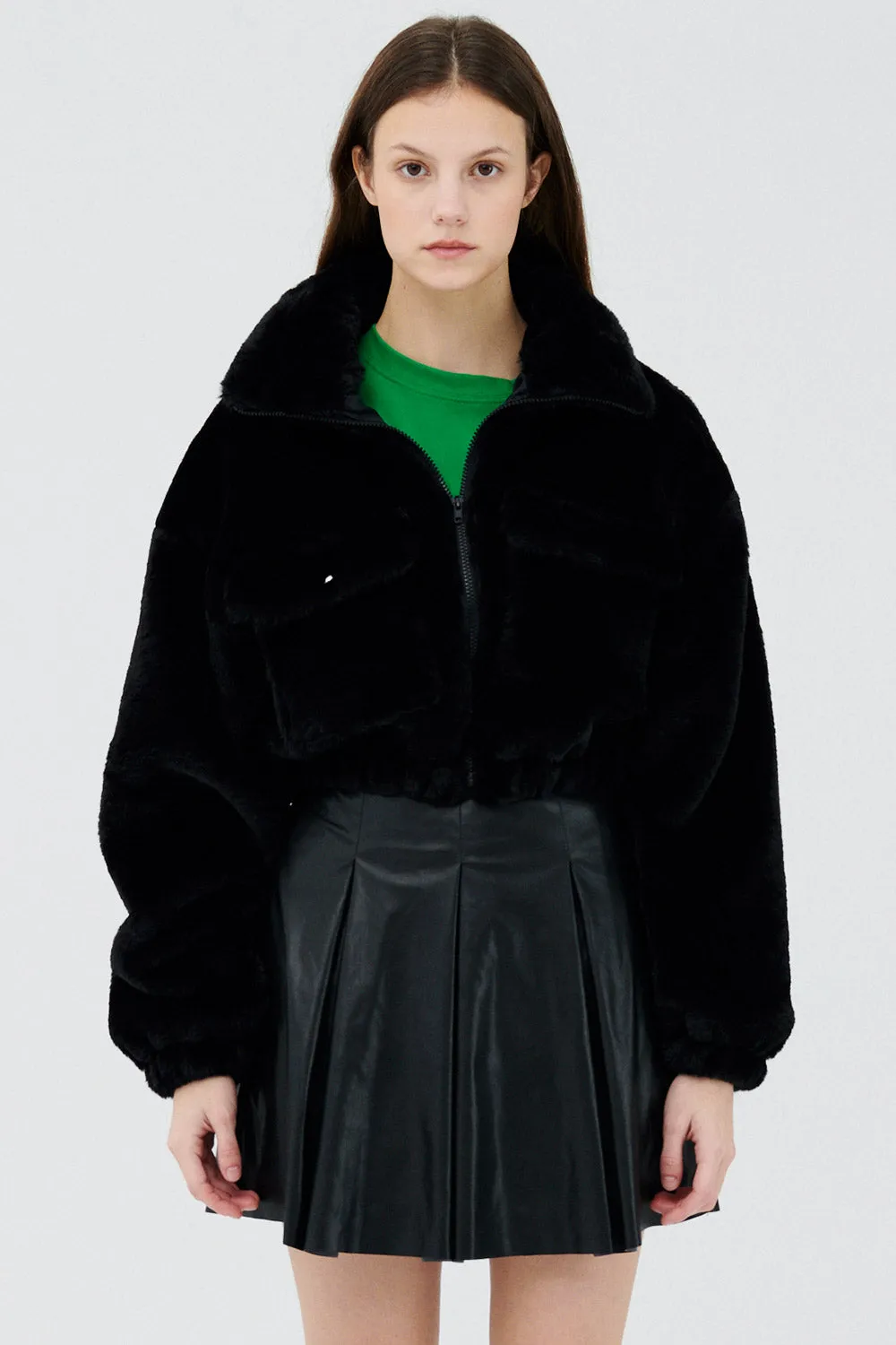 Iris Faux Fur Bomber Jacket