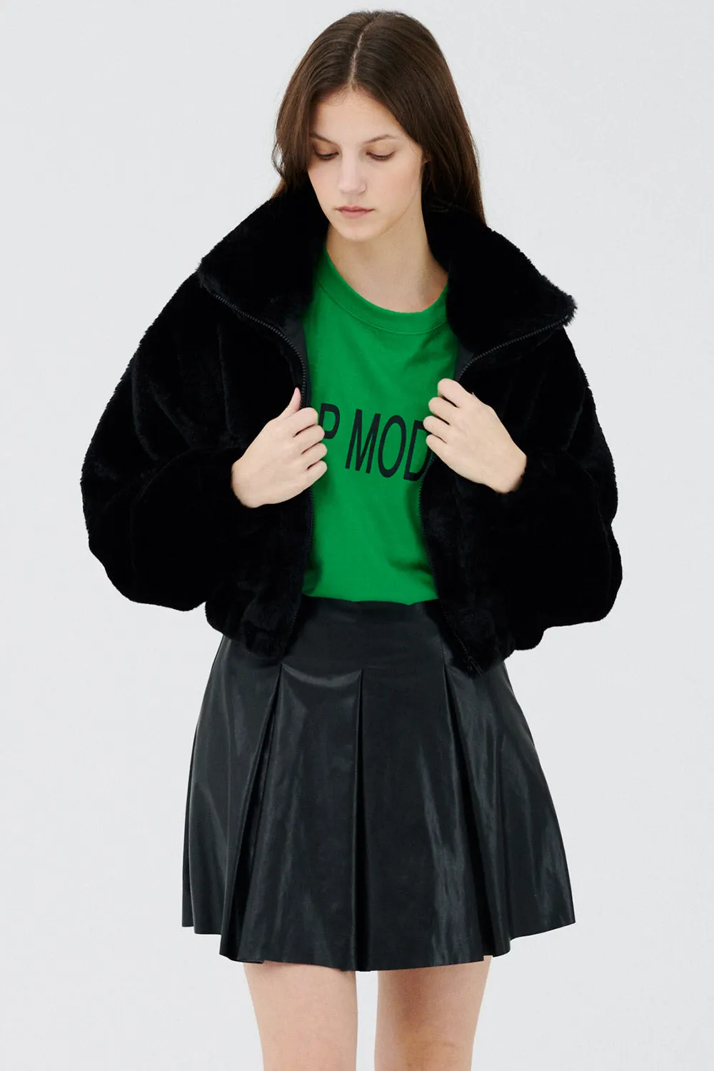 Iris Faux Fur Bomber Jacket