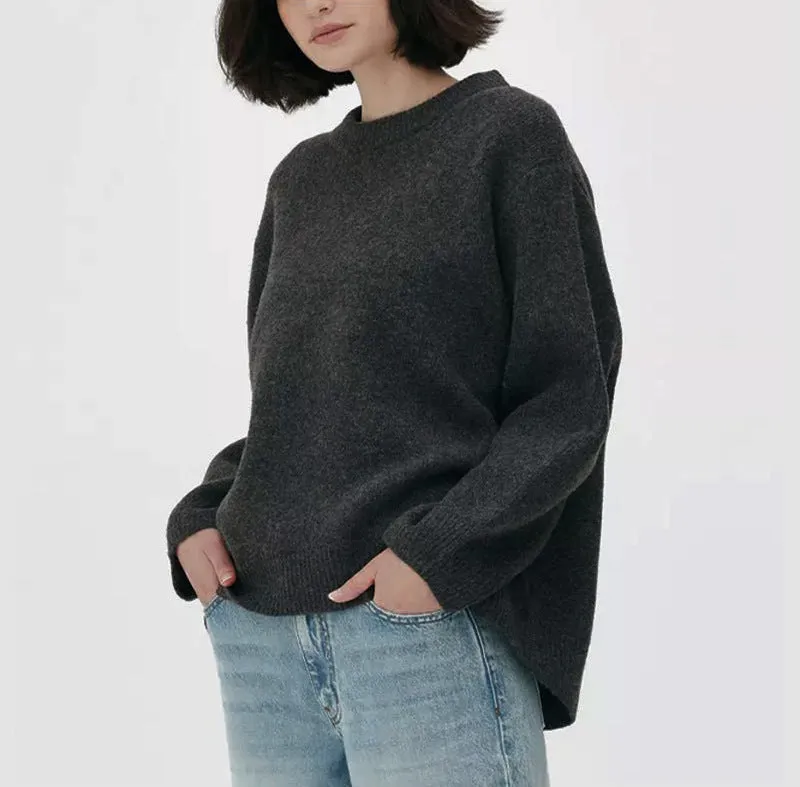 Ivyshape | Comfortable Crew Neck Pullover