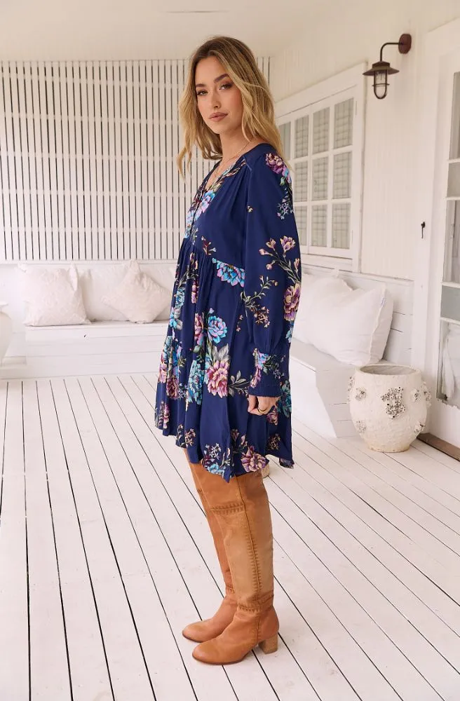 Jaase Botanica Print Tracey Long Sleeve Dress