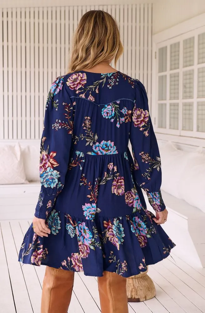 Jaase Botanica Print Tracey Long Sleeve Dress