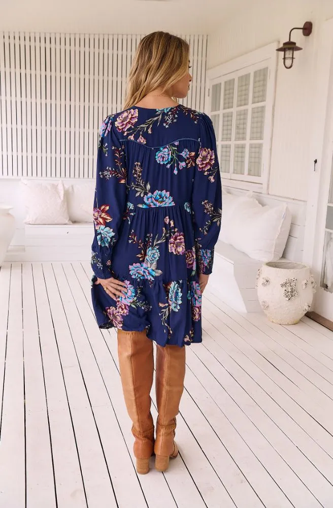 Jaase Botanica Print Tracey Long Sleeve Dress