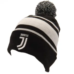 Juventus FC Black Cuff Knit Beanie Bobble Hat