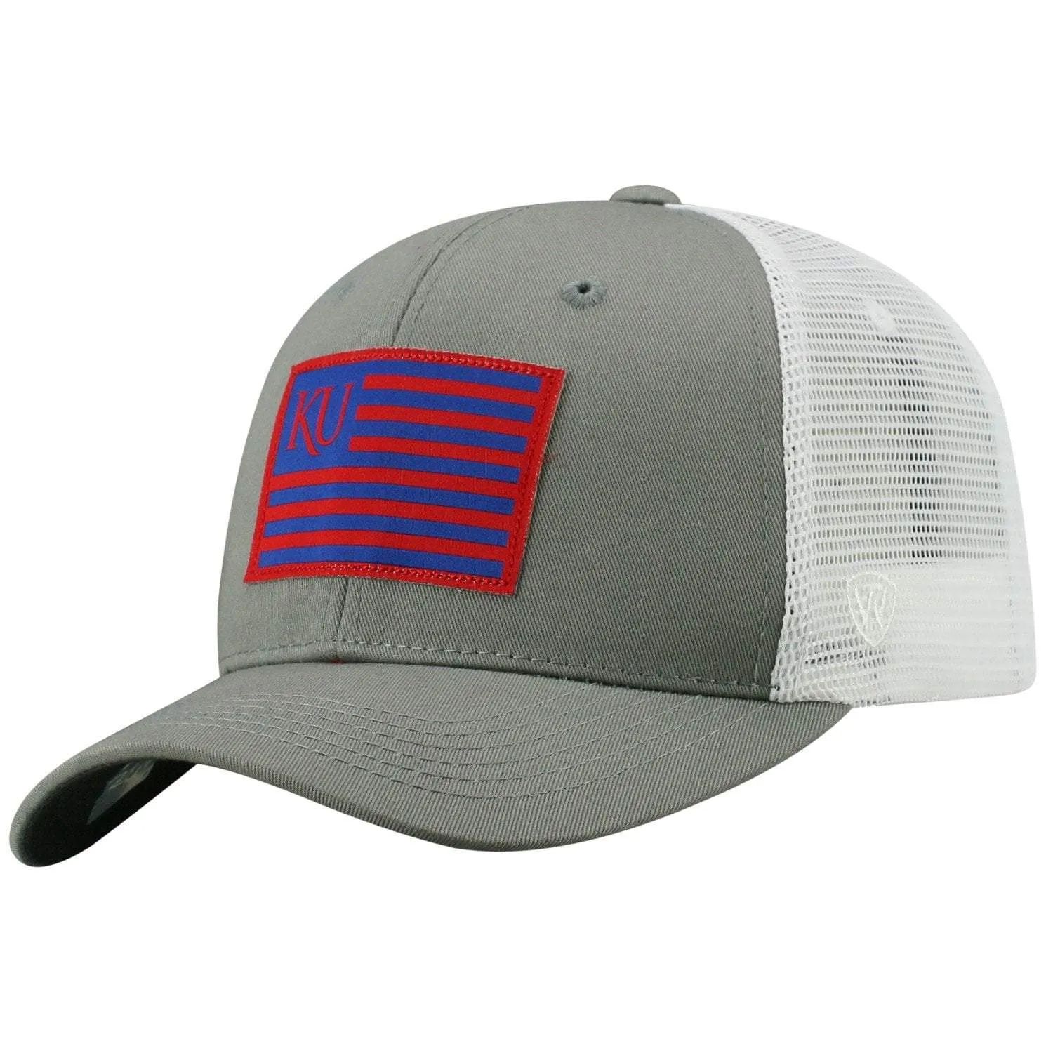 Kansas Jayhawks TOW Gray "Brave" Mesh Structured Adj. Hat Cap